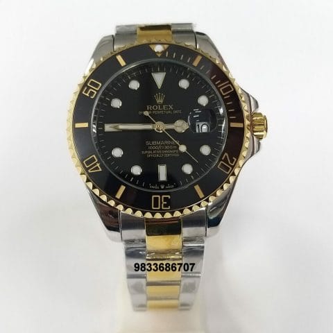 Rolex Submariner Dual Tone Black Dial High Quality Swiss Automatic Watch (1)