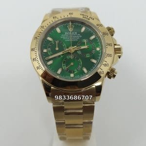 Rolex Cosmograph Daytona Full Gold Green Dial Swiss ETA 7750 Valjoux Movement Automatic Watch