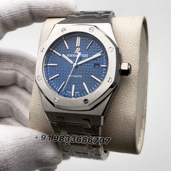 Audemars Piguet Royal Oak Silver Blue Dial Super High Quality Swiss Automatic Watch (1)