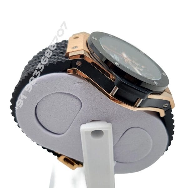 Hublot Big Bang Rose Gold Ceramic Bazel High Quality Chronograph Watch (1)