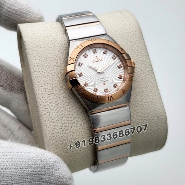 Omega Constellation Rose Gold Diamond Marker High Quality Watch (1)