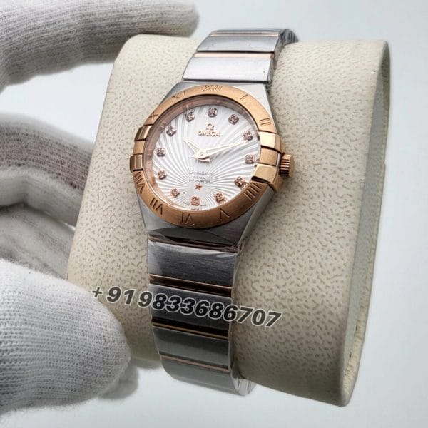 Omega Constellation Rose Gold Diamond Marker High Quality Watch (1)