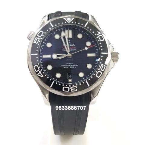 Omega Seamaster Diver Professional Steel Bezel Rubber Strap Super High Quality Swiss Automatic Watch