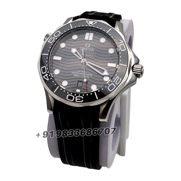 Omega Seamaster Diver Professional Steel Bezel Rubber Strap Super High Quality Swiss Automatic Watch