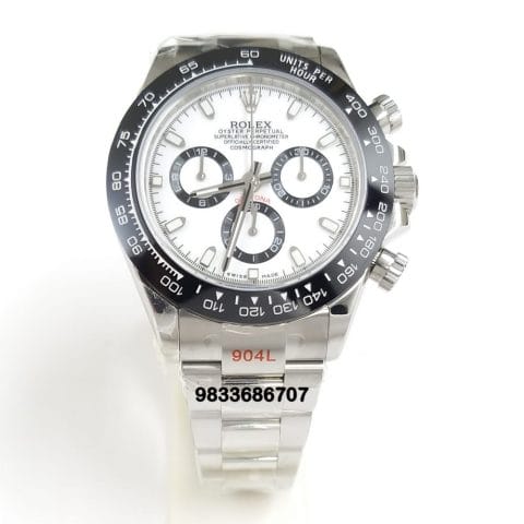 Rolex Oyster Perpetual Cosmograph Daytona Panda White Dial Top Quality Swiss ETA 4130 Movement Automatic Watch