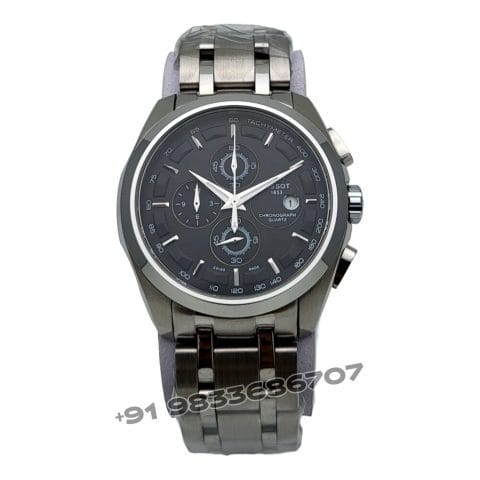 Tissot Couturier 1853 Chronograph Stainless Steel Black Dial High Quality Watch (5)
