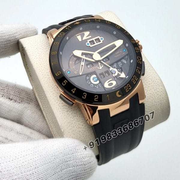 Ulysse Nardin El Toro Black Rose Gold Super High Quality Swiss Automatic Watch (1)