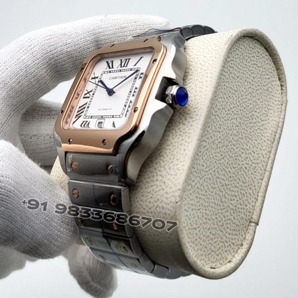 Cartier Santos 100 Dual Tone Super High Quality Swiss Automatic Watch (3)