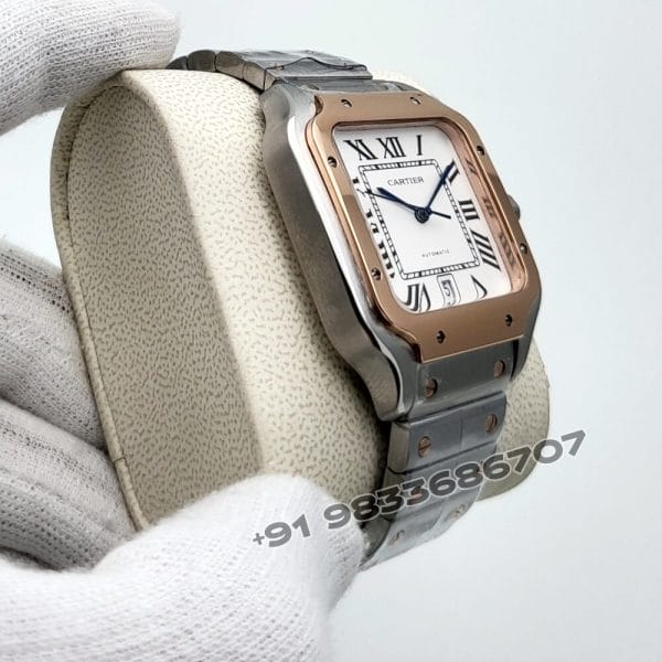 Cartier Santos 100 Dual Tone Super High Quality Swiss Automatic Watch (3)
