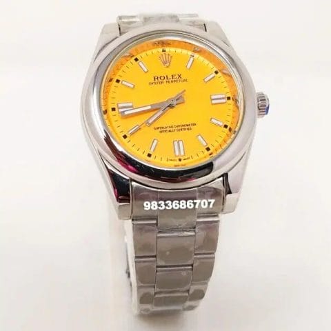 Rolex-Oyster-Perpetual-Silver-Yellow-Dial-Swiss-Automatic-Watch2