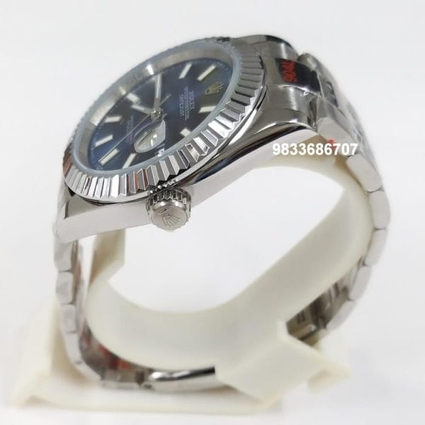 Rolex Date just Blue Dial Super High Quality Swiss Automatic Watch (1)