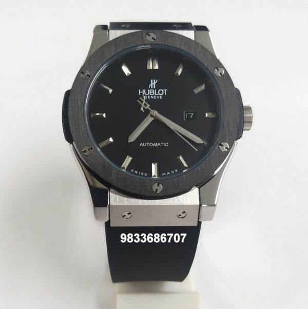 Hublot Classic Fusion Silver Black Dial Super High Quality Swiss Automatic Watch (1)
