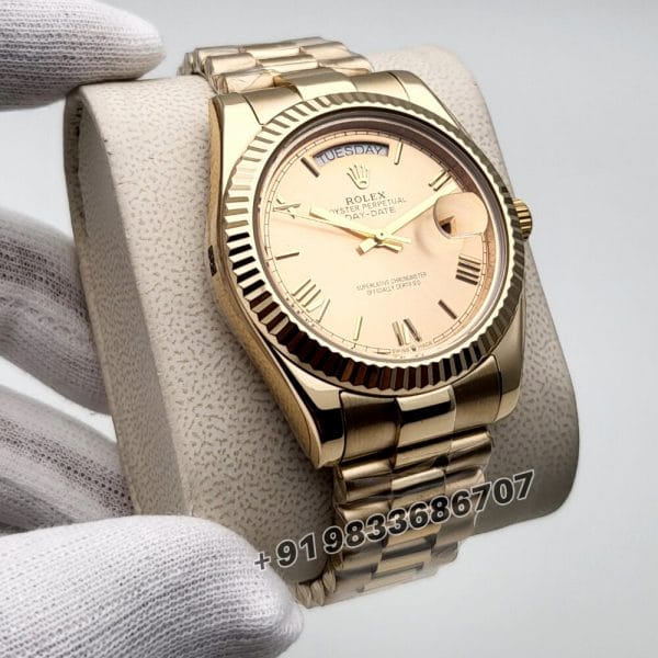 Rolex Day–Date Roman Full Gold Golden Dial Super High Quality Swiss Automatic Watch (1)
