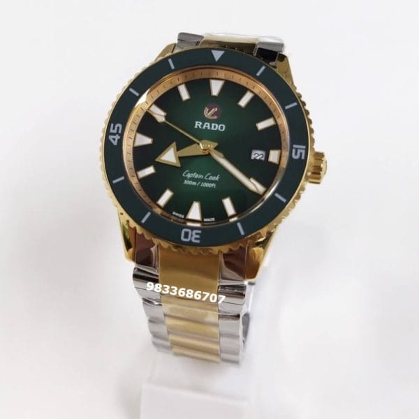Rado Captain Cook Hrithik Roshan Special Edition Gold & Silver Green Dial Super High Quality Swiss Automatic Watch