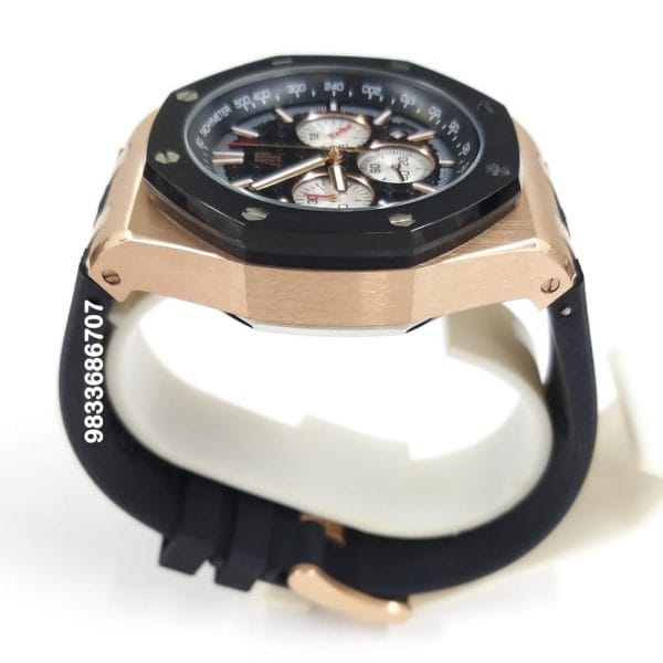 Audemars Piguet Royal Oak Offshore Rose Gold Black Dial Super High Quality Chronograph Watch