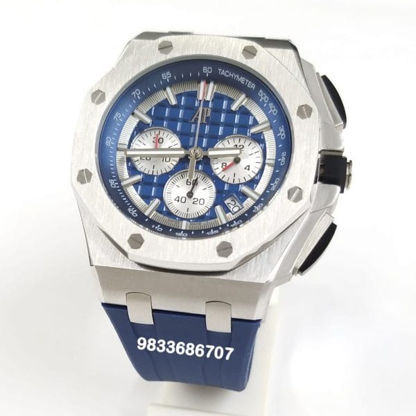Audemars Piguet Royal Oak Offshore Silver Blue Dial Super High Quality Chronograph Watch