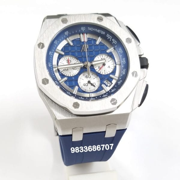 Audemars Piguet Royal Oak Offshore Silver Blue Dial Super High Quality Chronograph Watch
