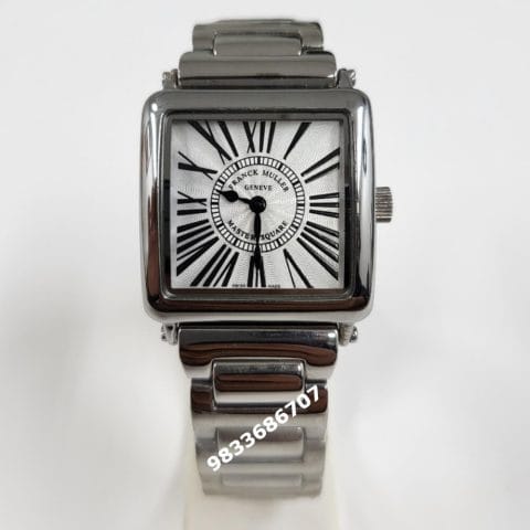 Franck Muller Master Square Roman Marking Full Silver White Dial Super High Quality Women’s Watch (2)