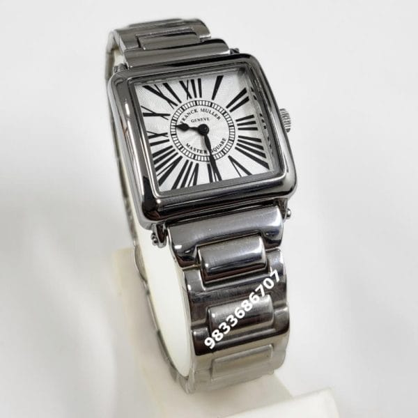 Franck Muller Master Square Roman Marking Full Silver White Dial Super High Quality Women’s Watch (2)