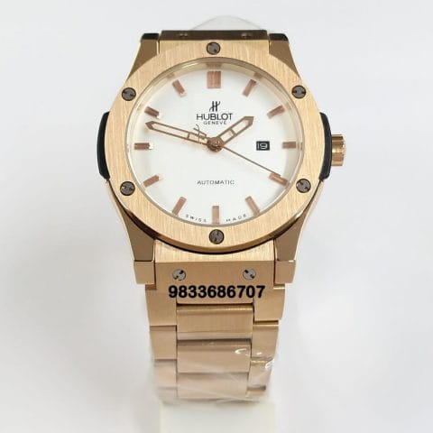 Hublot Classic Fusion Rose Gold White Dial Super High Quality Swiss Automatic Watch (2)