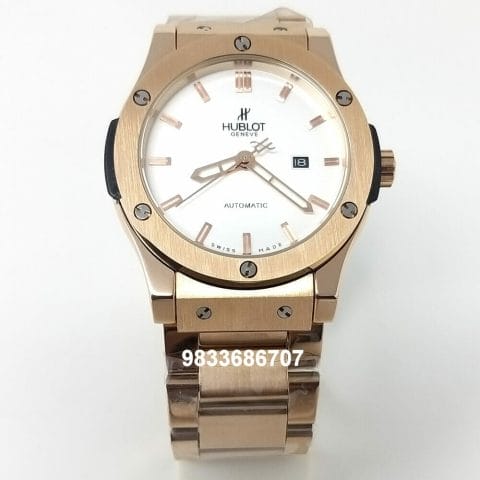 Hublot Classic Fusion Rose Gold White Dial Super High Quality Swiss Automatic Watch (2)