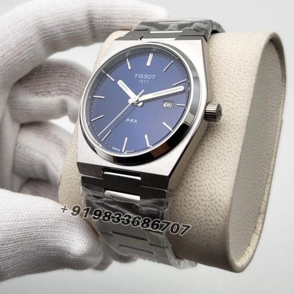 Tissot 1853 T-Classic PRX Blue Dial Stainless Steel Strap Super High Quality Watch (1)