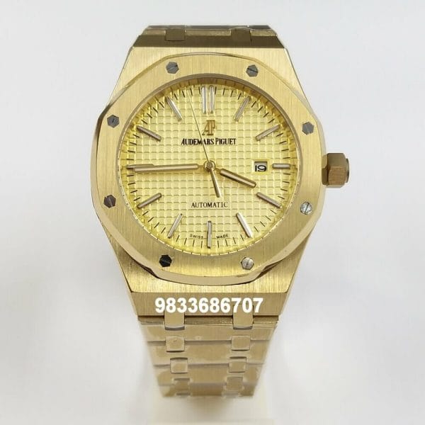 Audemars Piguet Royal Oak Full Gold Super High Quality Swiss Automatic Watch (1)