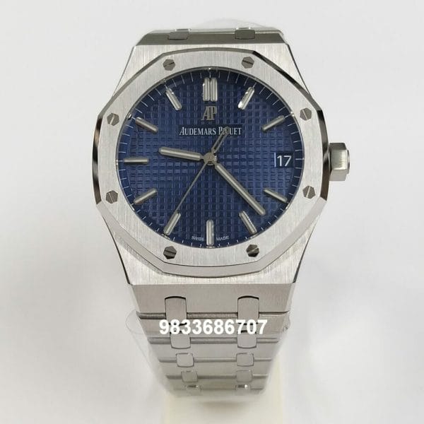 Audemars Piguet Royal Oak Silver Blue Dial Super High Quality Swiss ETA Caliber 4302 Automatic Movement Watch (1)