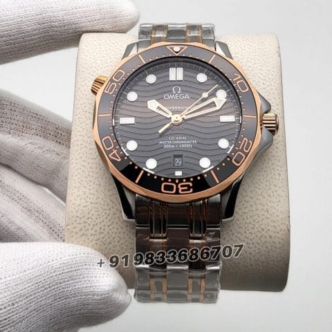 Omega Seamaster Diver Professional Dual Tone Black Dial Super High Quality Swiss Automatic Watch (1)