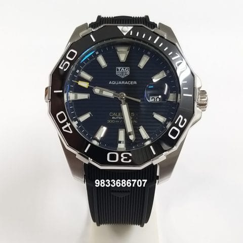 Tag Heuer Calibre Aquaracer Black Dial Rubber Strap Super High Quality Swiss Automatic Watch (1)