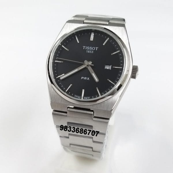 Tissot 1853 T-Classic PRX Black Dial Stainless Steel Strap Super High Quality Watch