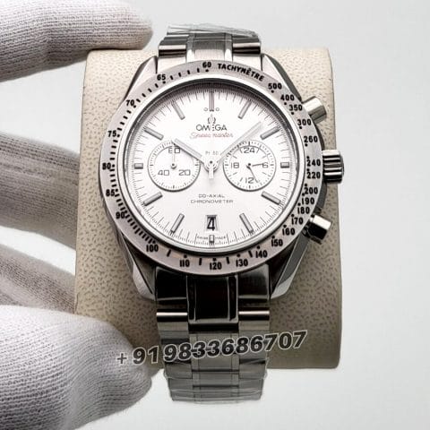 Omega Speedmaster Co-Axial Master Chronometer Chronograph Silver White Dial Super High Quality Watch