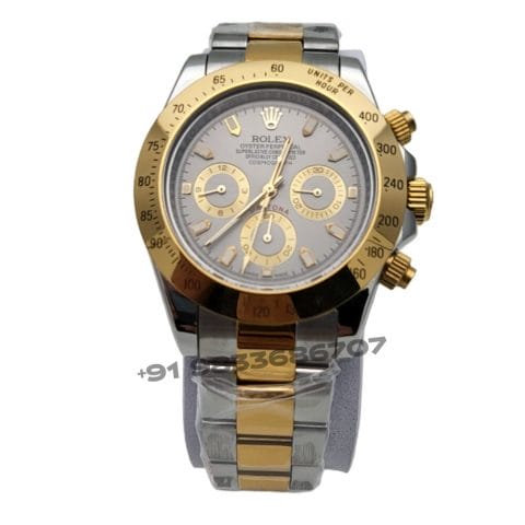 Rolex Oyster Perpetual Cosmograph Daytona Dual Tone Grey Dial Super High Quality Swiss Automatic Watch (2)