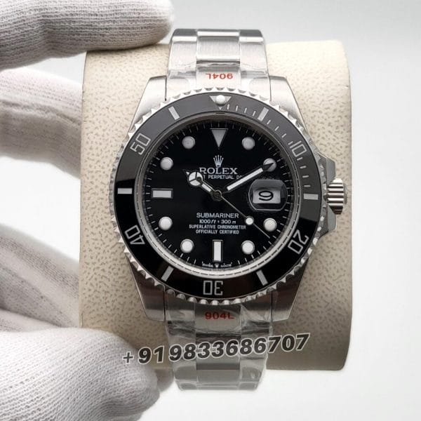 Rolex Submariner Silver Black Dial Super High Quality Swiss Automatic Watch