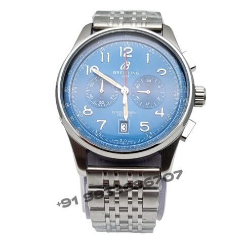 Breitling Premier B01 Chronograph Stainless Steel Blue Dial Super High Quality Watch (1)