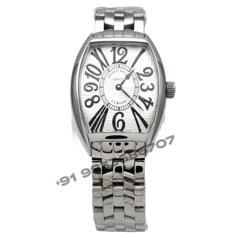 Franck Muller Cintree Curvex Stainless Steel White Dial Super High Quality Women’s Watch (1)