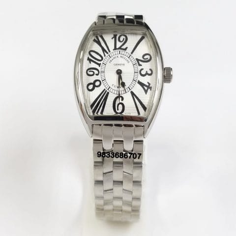 Franck Muller Cintree Curvex Stainless Steel White Dial Super High Quality Women’s Watch (3)