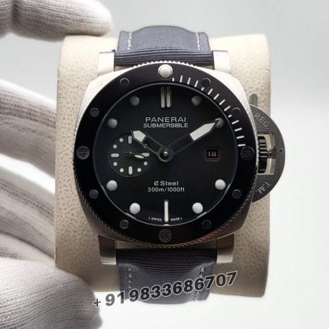 Luminor Panerai Submersible Stainless Steel Black Dial Super High Quality Swiss Automatic Watch (1)