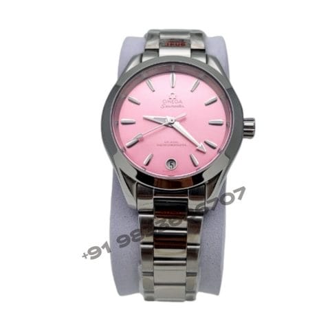 Omega Seamaster Aqua Terra Shades Co-Axial Master Chronometer Pink Dial Super High Quality Swiss Automatic Women’s Watch (1)