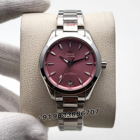 Omega Seamaster Aqua Terra Shades Co-Axial Master Chronometer Pink Dial Super High Quality Swiss Automatic Women's Watch