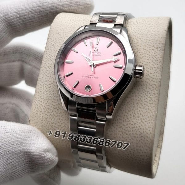 Omega Seamaster Aqua Terra Shades Co-Axial Master Chronometer Pink Dial Super High Quality Swiss Automatic Women's Watch