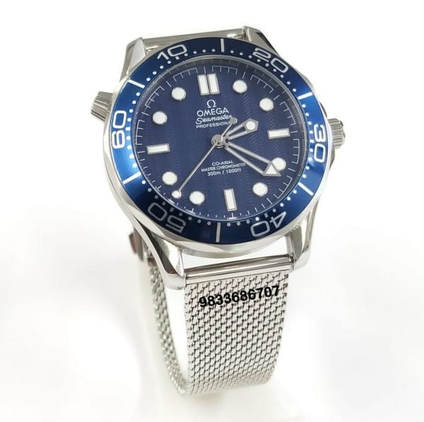 Omega Seamaster Diver 300 M Blue Dial Super High Quality Swiss Automatic Watch (1)