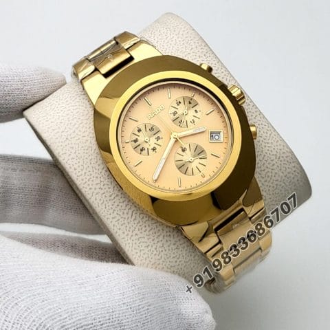 Rado Diastar Chronograph Full Gold Super High Quality Watch