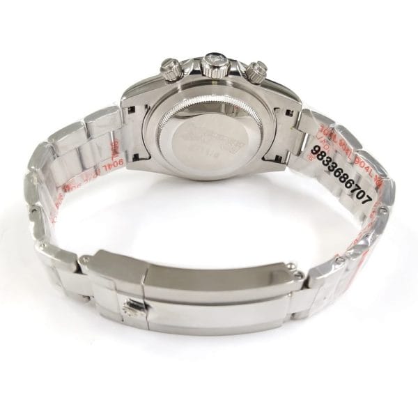 Rolex Daytona Rainbow Full Silver Diamond Bezel Black Dial Super High Quality Swiss Automatic Watch