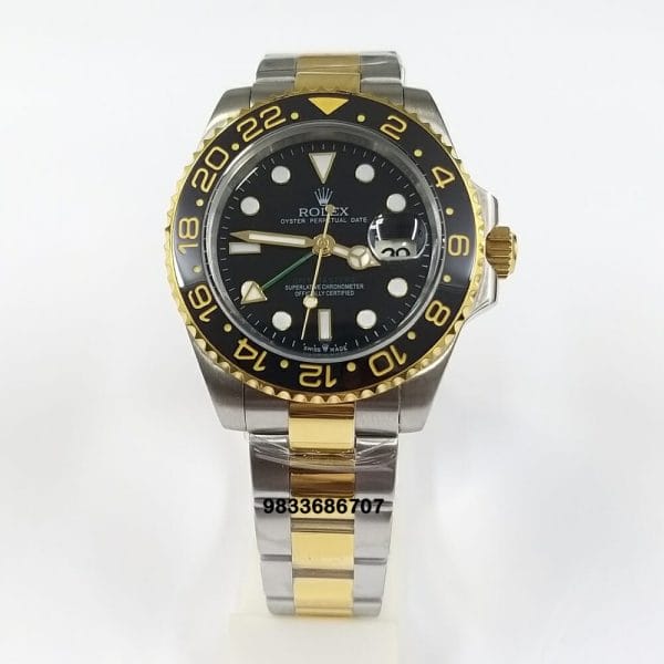 Rolex GMT Master 2 Dual Tone Black Dial Super High Quality Swiss Automatic Watch (3)