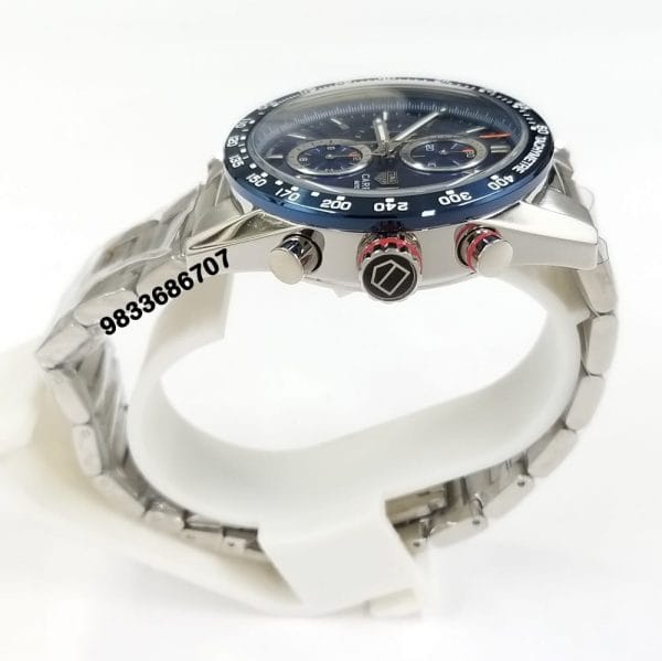 Tag Heuer Carrera Blue Dial Stainless Steel Strap Super High Quality Chronograph Watch (3)