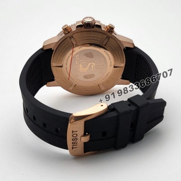 Tissot Seastar 1000 Chronograph Black Dial Rubber Strap Super High Quality Watch (1)