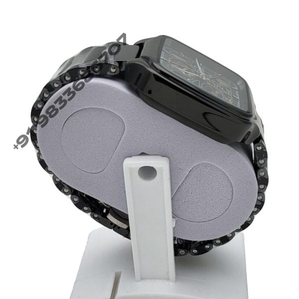 Rado True Square Open Heart Silver Marking Black Ceramic Super High Quality Swiss Automatic Watch (3)