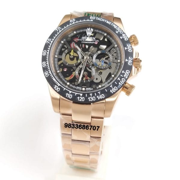 Rolex Oyster Perpetual Cosmograph Daytona Rose Gold Skeleton Super High Quality Swiss Automatic Watch