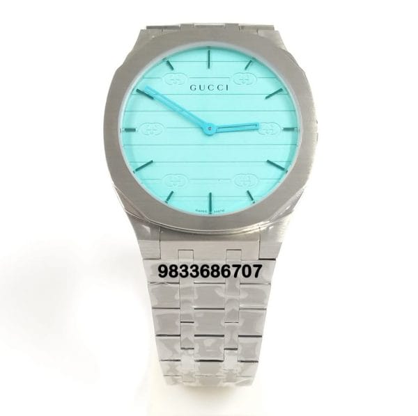 GUCCI 25H Stainless Steel Blue Dial Super High Quality Watch (3)